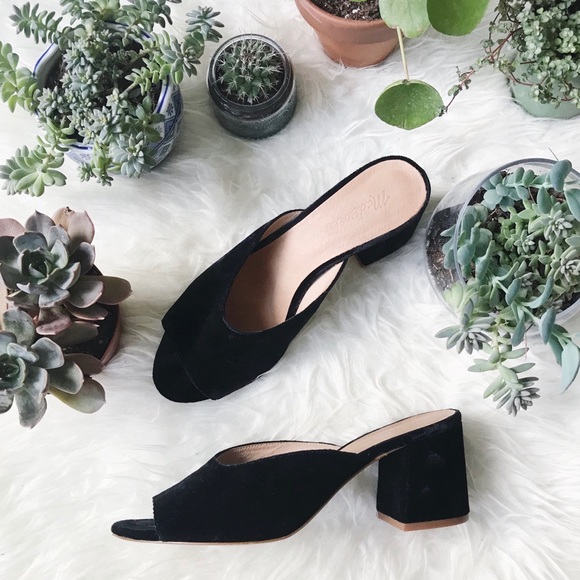 Madewell Shoes - Madewell Beatriz Mules in Black Velvet